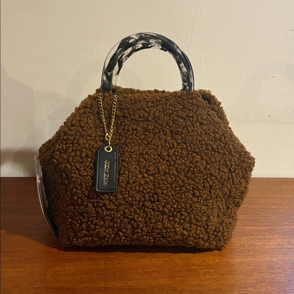 Pixie Mood Handbags - NWT PIXIE MOOD - Small Dumpling Tote in Dark Brown Shearling